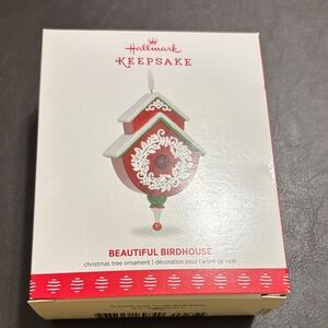 Hallmark Keepsake Birdhouse Ornament - Red and White